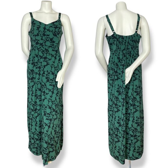41 Hawthorn Dress Floral Sleeveless Shirred Smocked Back Pockets Size Large - Picture 1 of 11